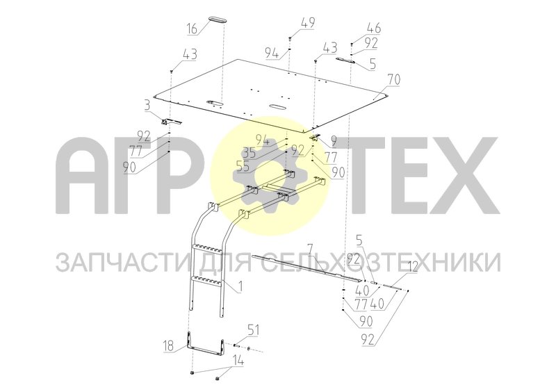 Чертеж Капот (145.58.01.800)